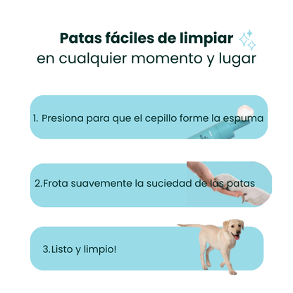 Espuma limpiadora de patas sin enjuague