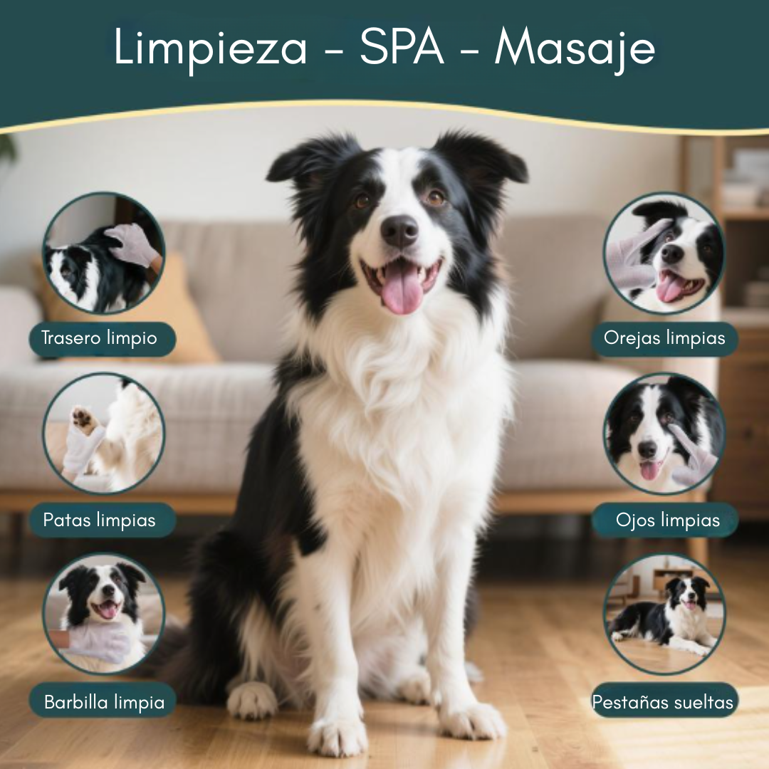 20 Guantes húmedos para mascotas +20 GRATIS